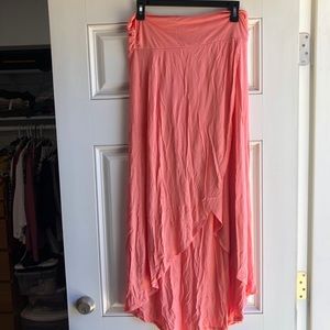 Beach maxi skirt in coral